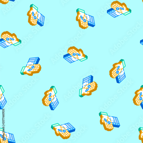 Vászonkép medication dosage pharmacist isometric seamless pattern