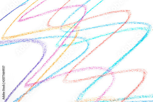 Wavy lines crayon pen pencil grainy coloured background