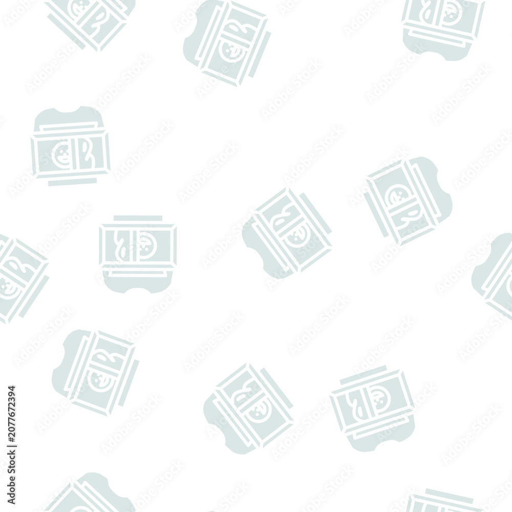 Fototapeta premium screen printing glyph vector seamless pattern. screen printing thin illustration