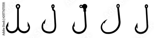 Hook icon. Fishing hook icon