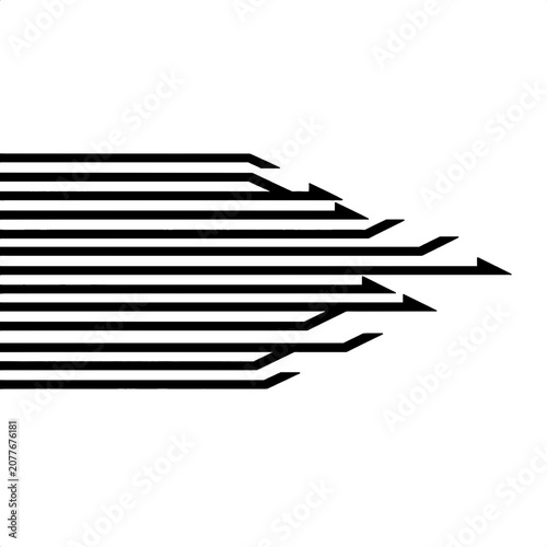 Complex hooked speed lines vector for aggressive motion