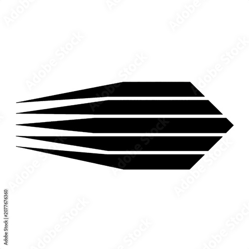 Bold diamond shape speed lines vector for sport branding