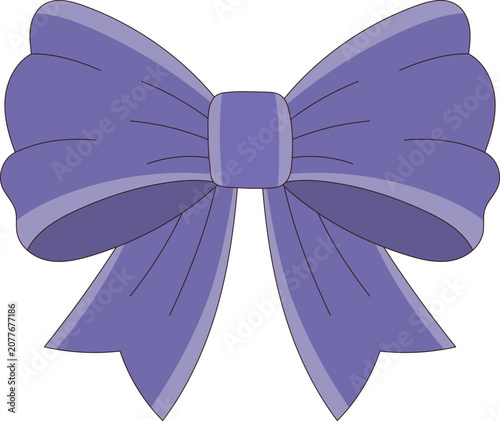 Vibrant and clean basic violet purple bow knot vector illustration EPS