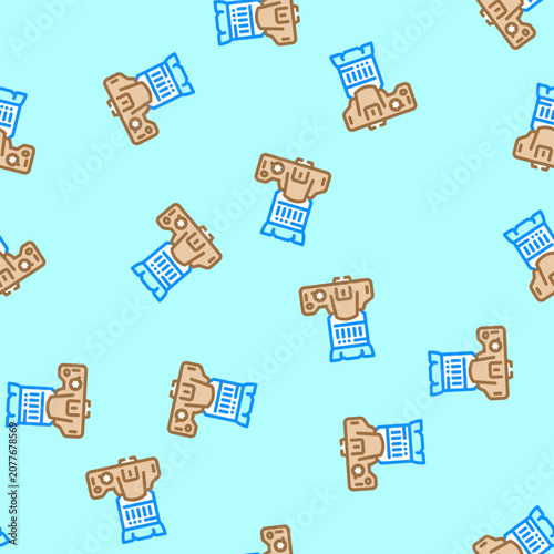 Fotografie photojournalist news media vector seamless pattern photojournalist news media si