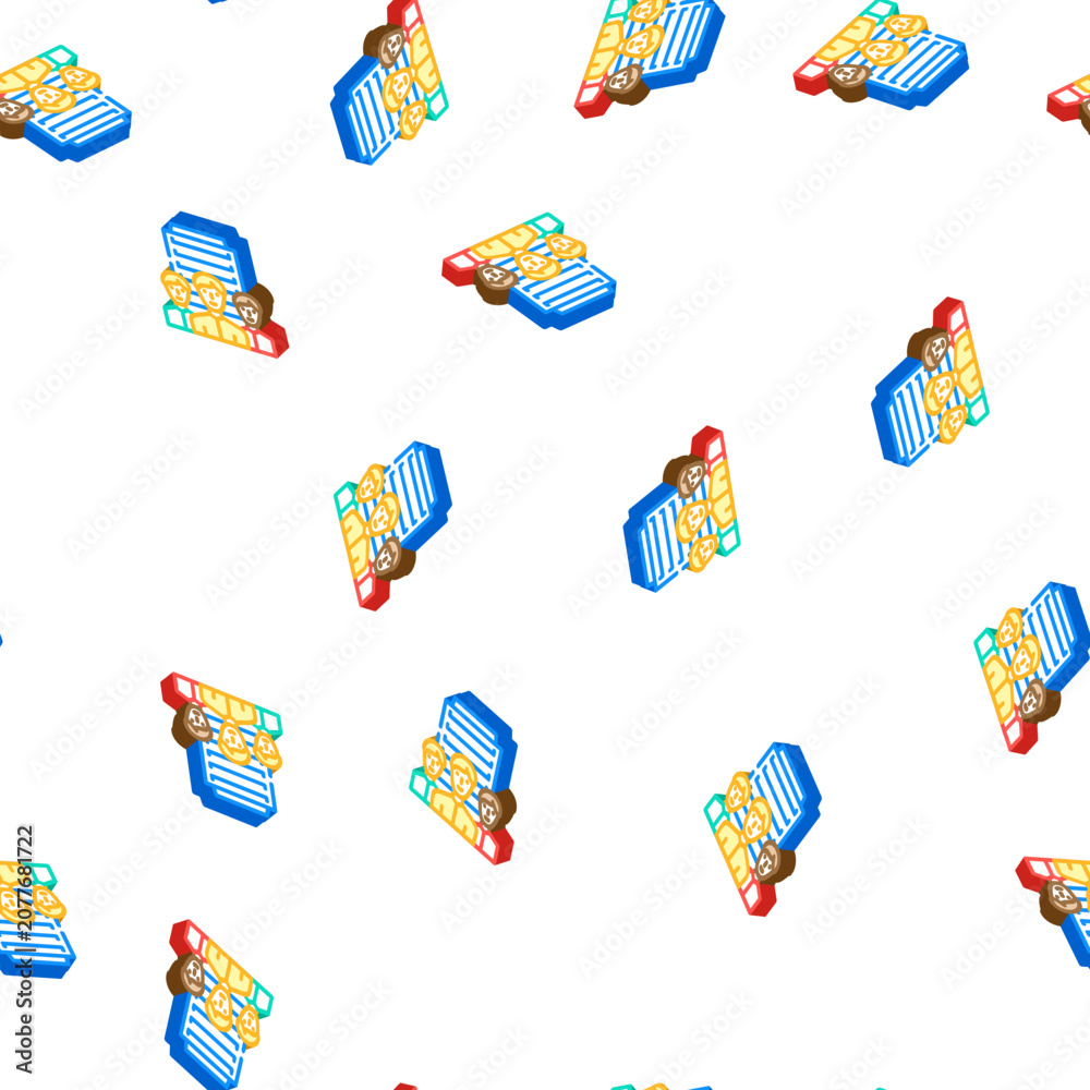 Fototapeta premium corporate business ethics isometric seamless pattern. corporate business ethics sign illustration