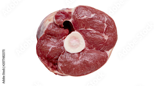 Fotografía Raw lamb shank cross-section with bone