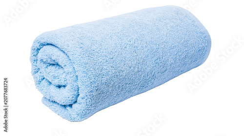 Cuadro en lienzo Rolled light blue terry cloth towel