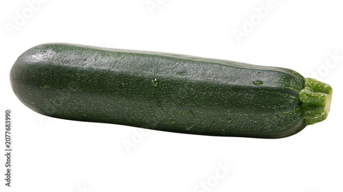 Fotografie Dark green zucchini squash with water droplets