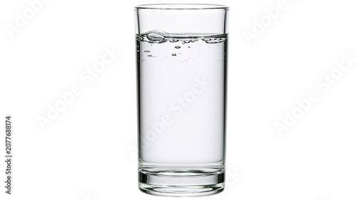 Obraz na plátně Clear glass filled with water and bubbles