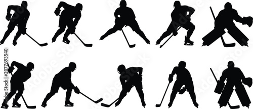 Silhouettes of people running in a row, black and white exercise fitness