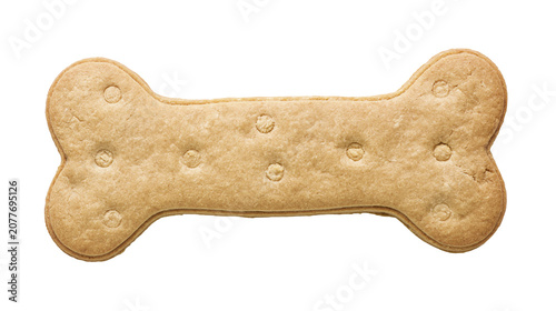 Photos Bone shaped dog biscuit with imprinted circles