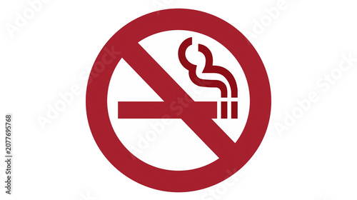 Obraz na plátne No smoking sign with cigarette and smoke symbol