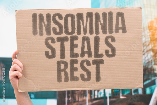 Fotografie "Insomnia steals rest" Inability to sleep robs recovery