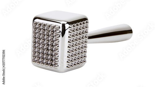 Fotografie Chrome meat tenderizer with textured head and handle