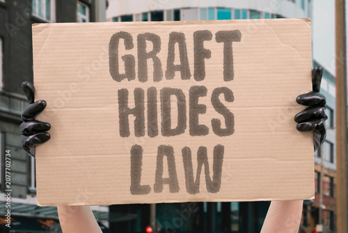 Foto "Graft hides law" Corruption operates within legal loopholes