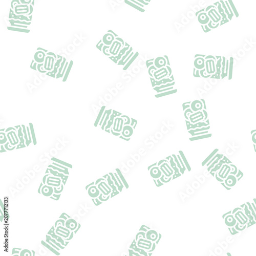Cuadro en lienzo preserved eyes glyph vector seamless pattern