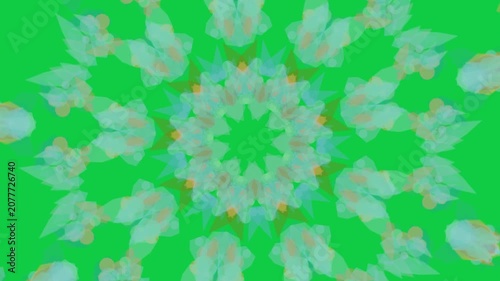 On play mandala rotating, scaling, morphing petals in and out revealing symmetry on transparent bg