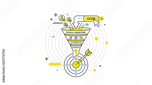 Konstfotografi Digital Marketing Funnel: Lead Generation, Conversion, Target Audience, Customer