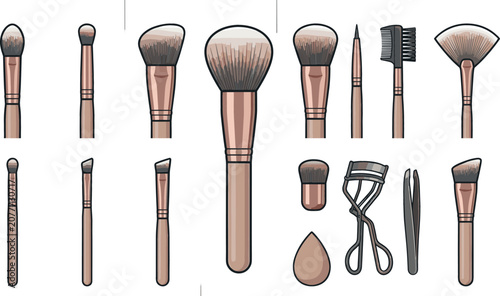 Foto make up brushes