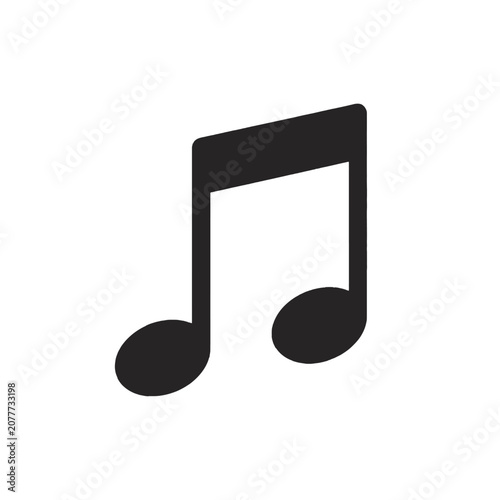 Black double musical note symbol