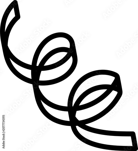 Ribbon bold line. Decoration for holiday party