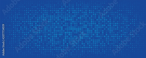 Bild auf Leinwand Blue Tech Finance Fintech Background Abstract Pixel Pattern