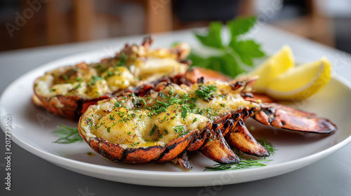 Charred Shell Grilled Lobster with Melted Butter and Herbs