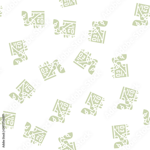 Canvastavla ozone therapy glyph vector seamless pattern