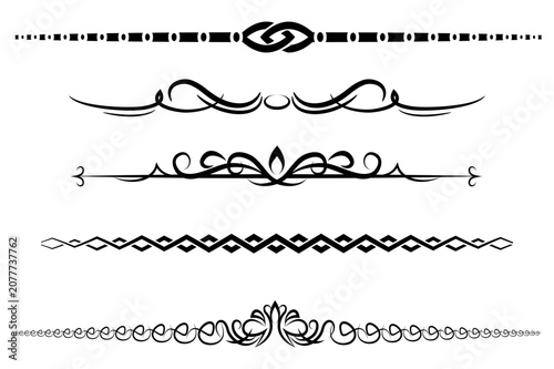 Elegant Minimal Decorative Divider Lines and Vintage Ornamental Separator Borders Vector Collection