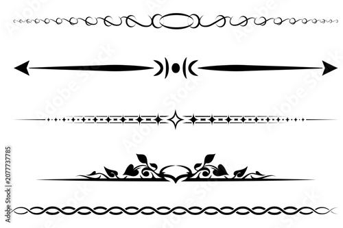 Elegant Minimal Decorative Divider Lines and Vintage Ornamental Separator Borders Vector Collection