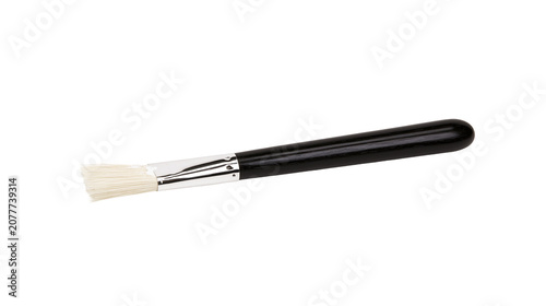 Slika na platnu Flat brush with black handle and metal ferrule