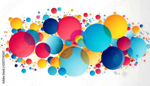 Colorful Abstract Circles Background Design.