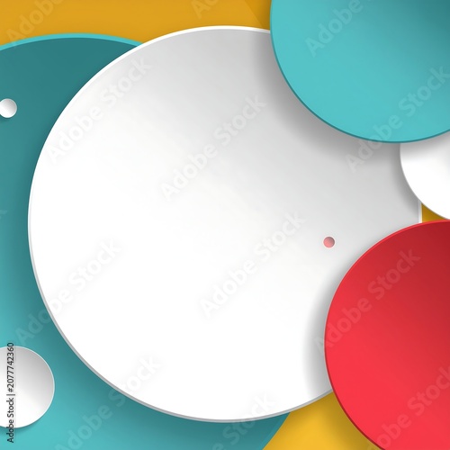 Colorful Abstract Circles Overlapping Background.