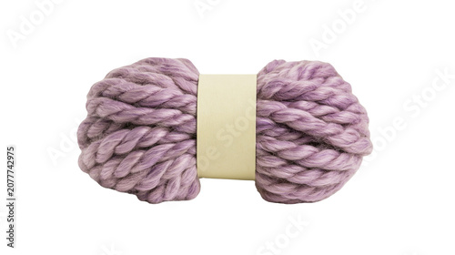 Bild auf Leinwand Thick chunky wool yarn skein lilac color