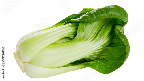 Quadro su tela Fresh Bok Choy Vegetable with Green Leaves and White Stems