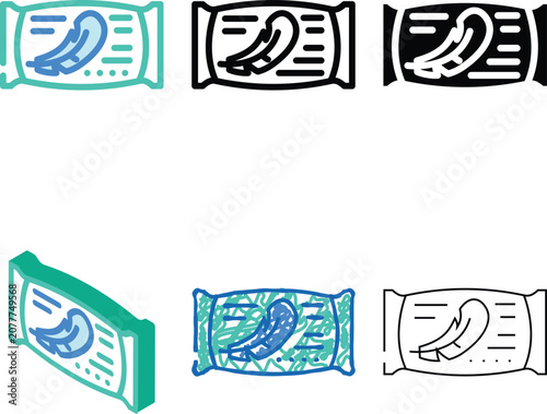 Tableau sur toile wipes for designs allergy sufferers color icon vector