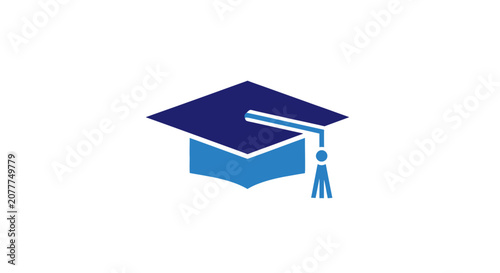 Minimalist Academic Cap Symbolizing Graduation, Education, and Knowledge Achievement
