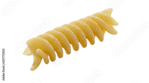 Schilderij op canvas Fusilli pasta spiral shape uncooked dry durum wheat semolina