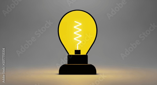 Vibrant illustration of a luminous lightbulb, concept of innovation and bright ideas