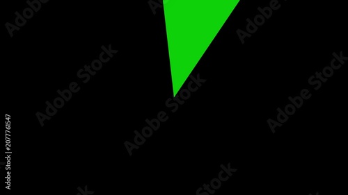 Cinematic Geometric Fan Slice Transition with Green Screen Chroma Key