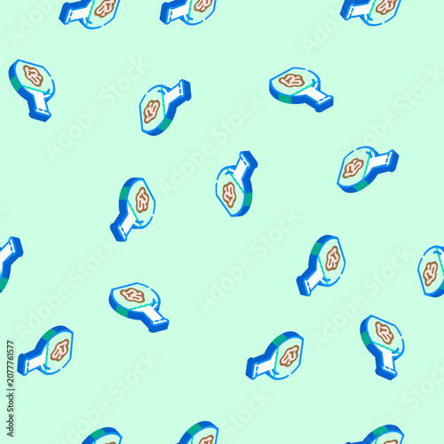 Schilderij op canvas research cancer treatment isometric seamless pattern