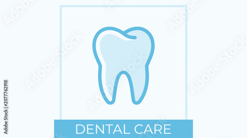 A simple blue icon representing professional dental health care services