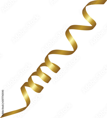 Golden party streamer ribbon decoration for carnival birthday and holiday celebrate