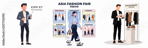 Professional attending Asia Fashion Fair Tokyo with fashion brands and networking