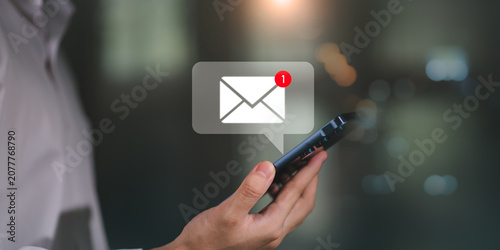 Quadro su tela Digital communication strengthens customer engagement through instant updates, seamless connectivity, real-time interaction, marketing automation, responsive service, and business growth