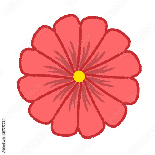 Flower Clipart with Transparent Background. Hand Drawn Flower Clipart Floral Element. 