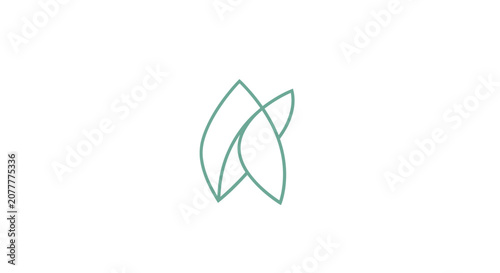 Minimalist Leaf Logo Design: A Modern Green Emblem for Nature and Sustainability