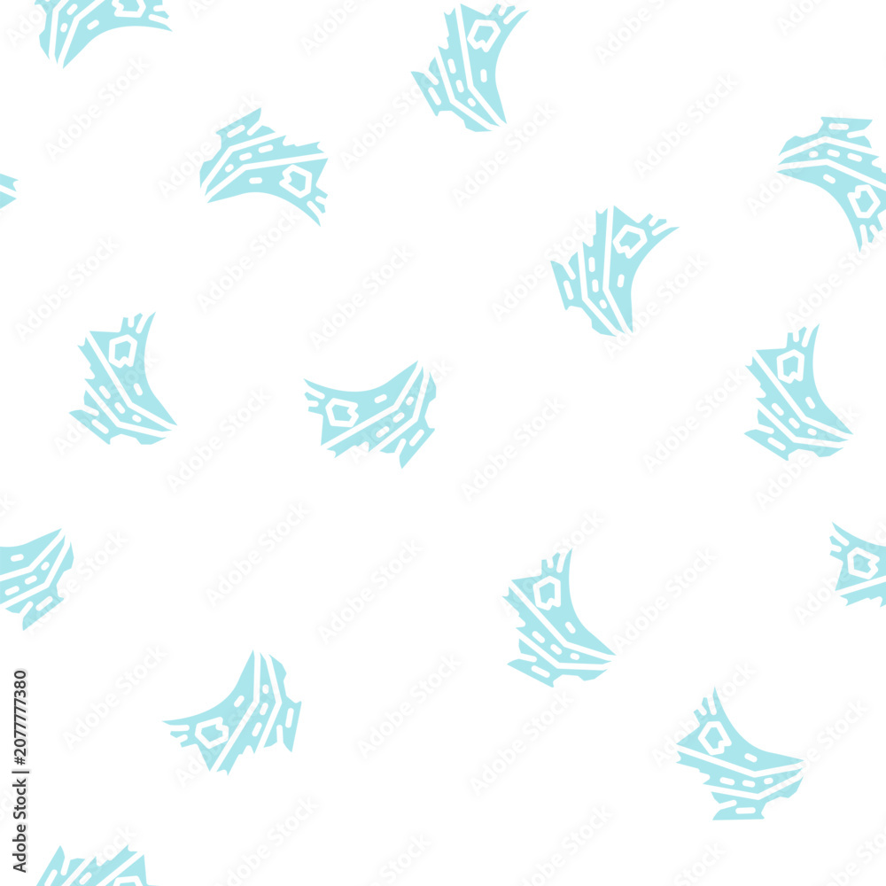 Obraz premium ragged wing glyph vector seamless pattern. ragged wing thin illustration