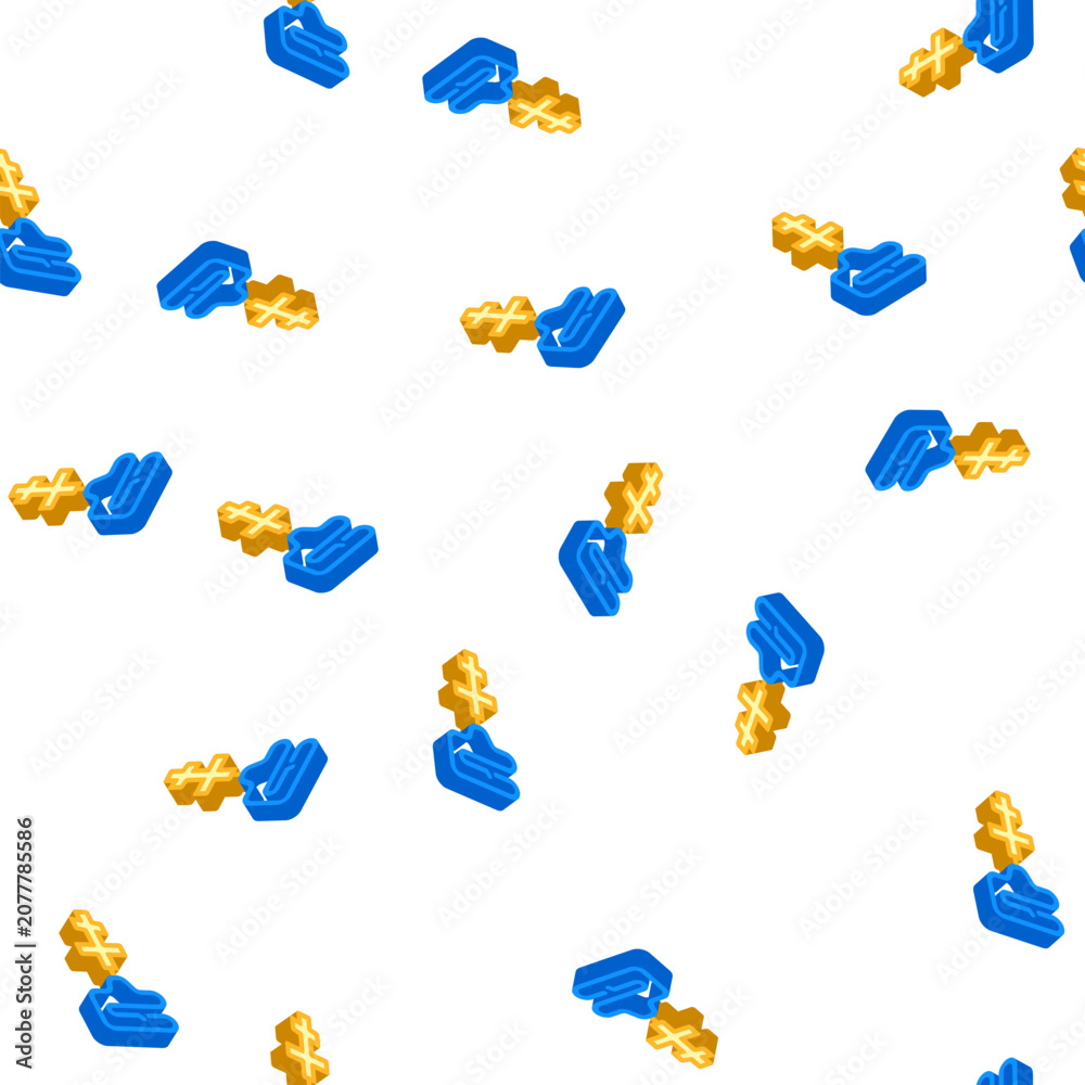 Fototapeta premium pectoral cross isometric seamless pattern. pectoral cross sign illustration