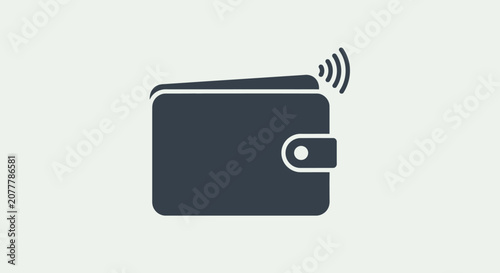 Digital Wallet Icon Symbolizing Secure Online Transactions.